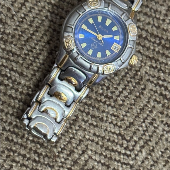 Vintage Bulova Marine Star 100m women’s two tone watch